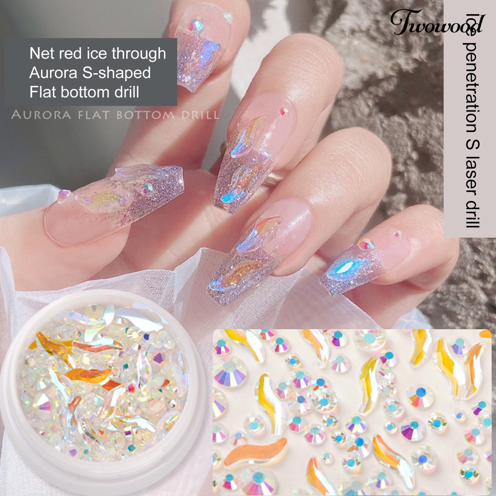 Berlian Imitasi Bentuk Irregular Untuk Dekorasi Nail Art