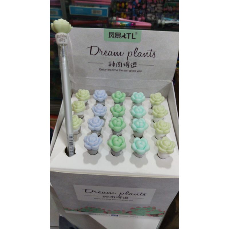 

20pcs Pulpen Bisa Dihapus Motif Dream Plants / Pena Bisa Dihapus / Erasable Pen