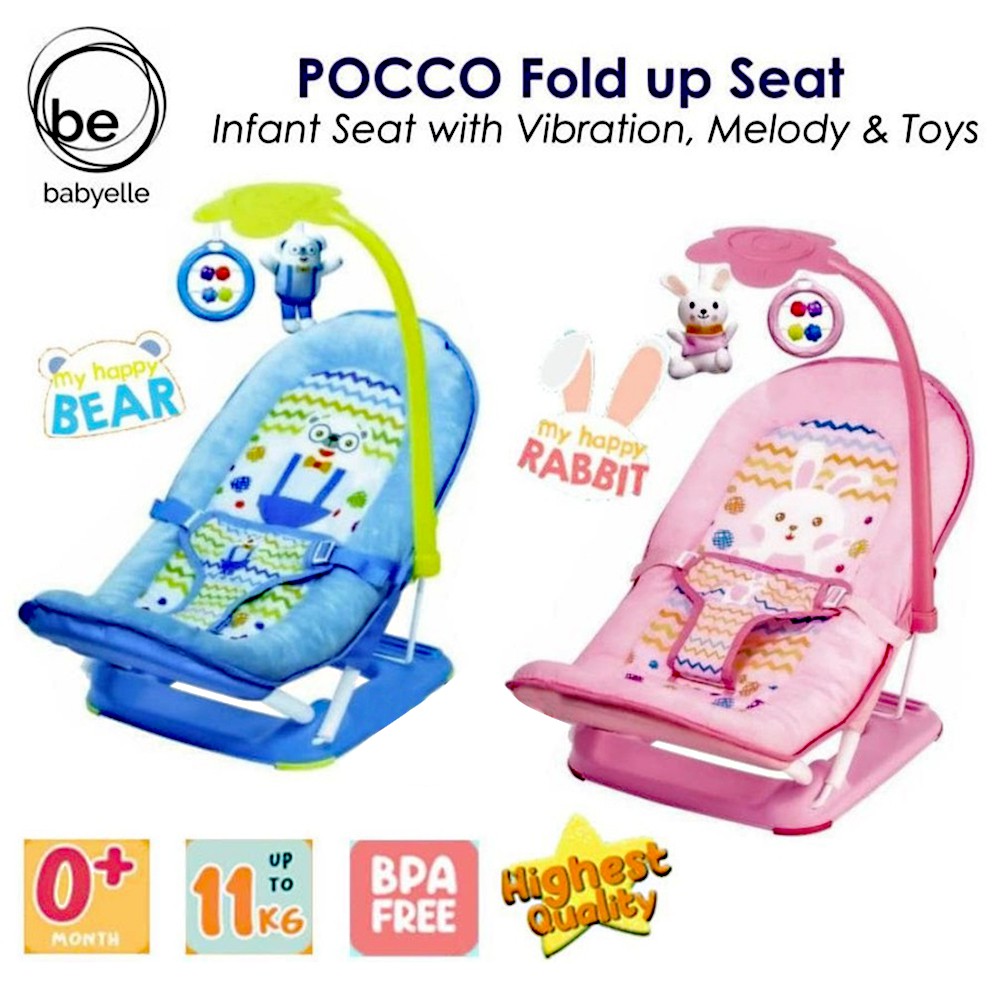 Fold Up Infant Seat Babyelle POCCO Seat Baby Bouncer Kursi Bayi Lipat