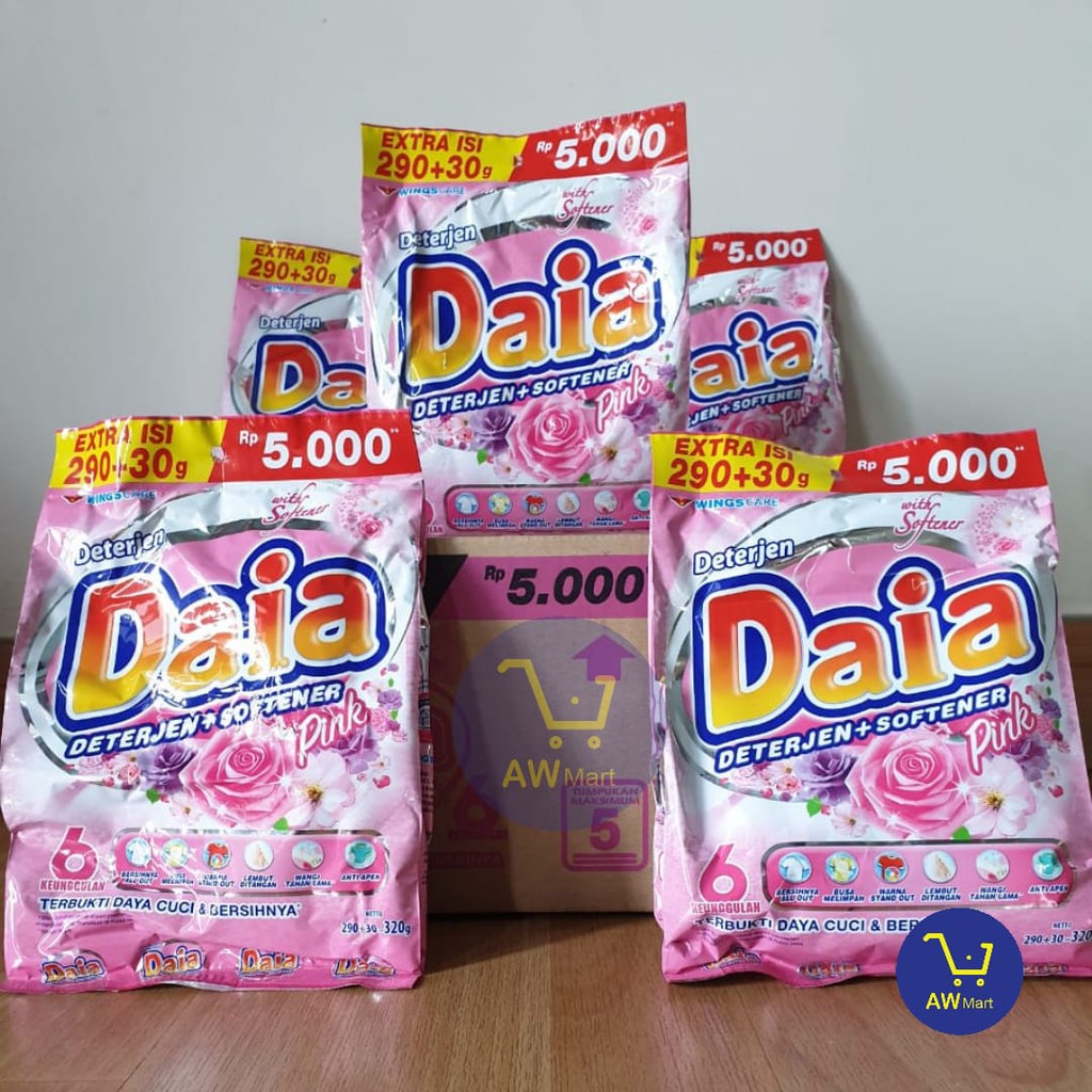 Daia 252gram, 263 gram MURAHH!!  (DARI PABRIK LANGSUNG) Deterjen + softener - Rp 5000