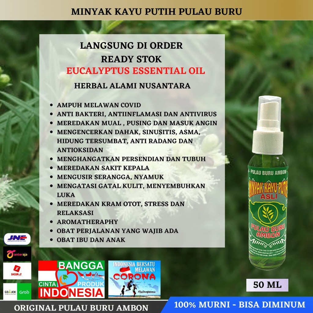 Minyak Sereh Asli Pulau Buru Ambon / Murni 100% Original / Botol Spray