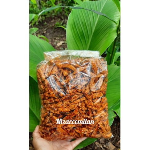 

Basreng stik pedas cabe asli daun jeruk 1kg