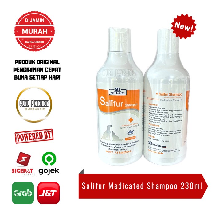 SB Vetcare Salifur Shampoo 230ml Medicated Shampo Anjing Kucing