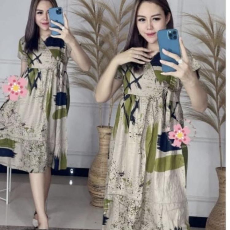 Koleksi Terbaru.. DASTER KIMONO RUFFLE || DRESS KIMONO || DASTER KIMONO LD 110 || DASTER KEKINIAN MU