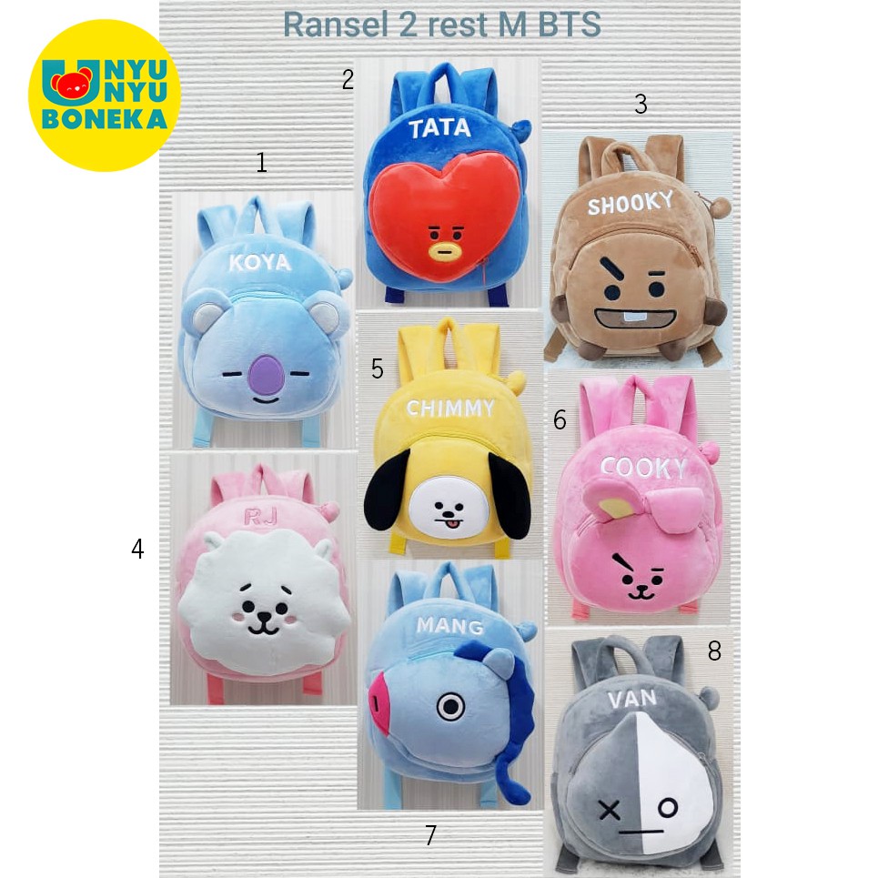 Tas ransel anak paud Mbts kpop korea koya tata mang sekolah dog chimmy eeyore bear baby kids import