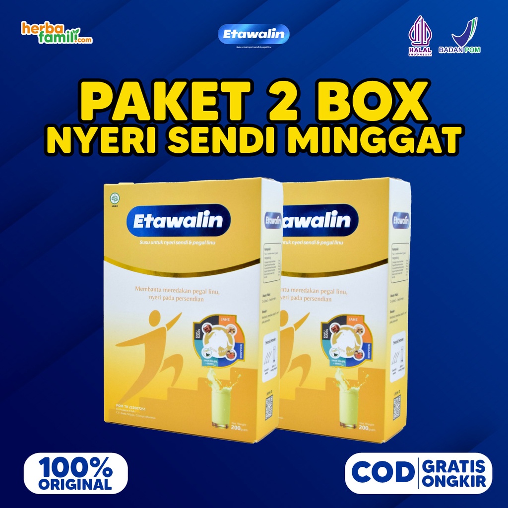 

Etawalin Original Paket 2 Box 100% Ori Asli - Susu Etawa Bubuk Atasi Nyeri Pinggang Sendi Lutut Rematik Asam Urat Aman Alami Isi 200 gram