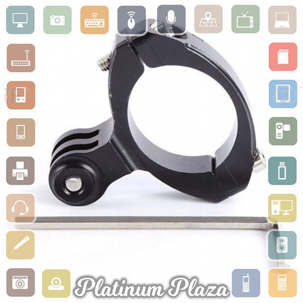 Bike Handlebar Seatpost Mount Aluminium for GoPro &amp; Xiaomi Yi - Black`E4DI9G-