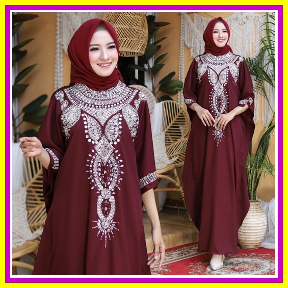 Gamis Wanita Terbaru 2022 Gamis Lebaran Kekinian Baju Hari Raya Muslimah Dres Kondangan Gamis Pengaj