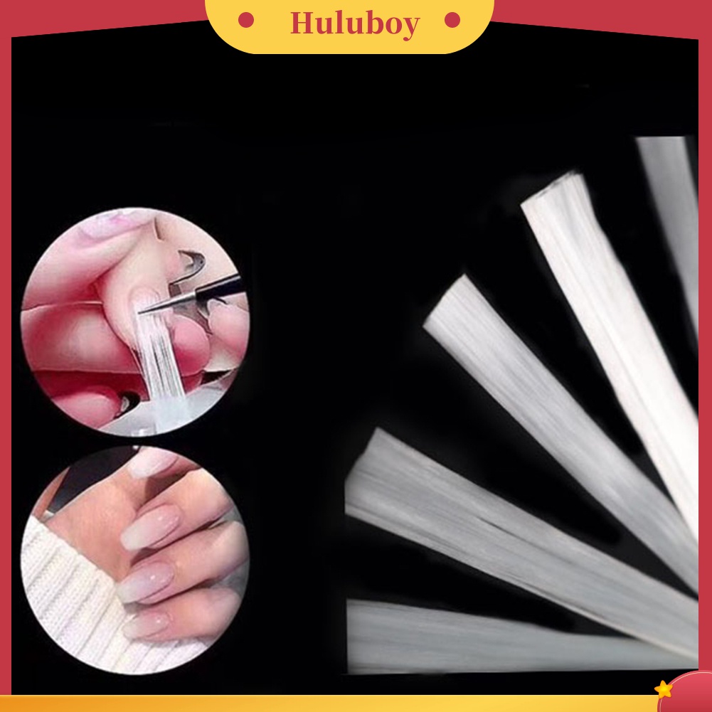 Huluboy Huluboy♡ 10 Pcs Lem Ekstensi Kuku Bahan Fiberglass Untuk Manicure