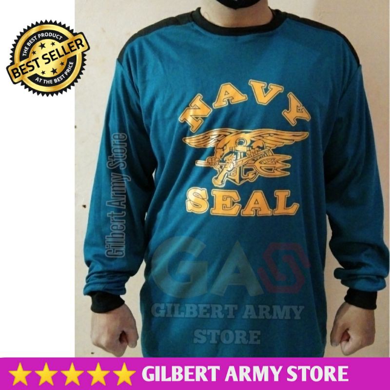 GILBERT ARMY STORE- Kaos Panjang Gambar Navy Seal TNI-AL Murah kaos Pria army Keren-Kaos  Dekker