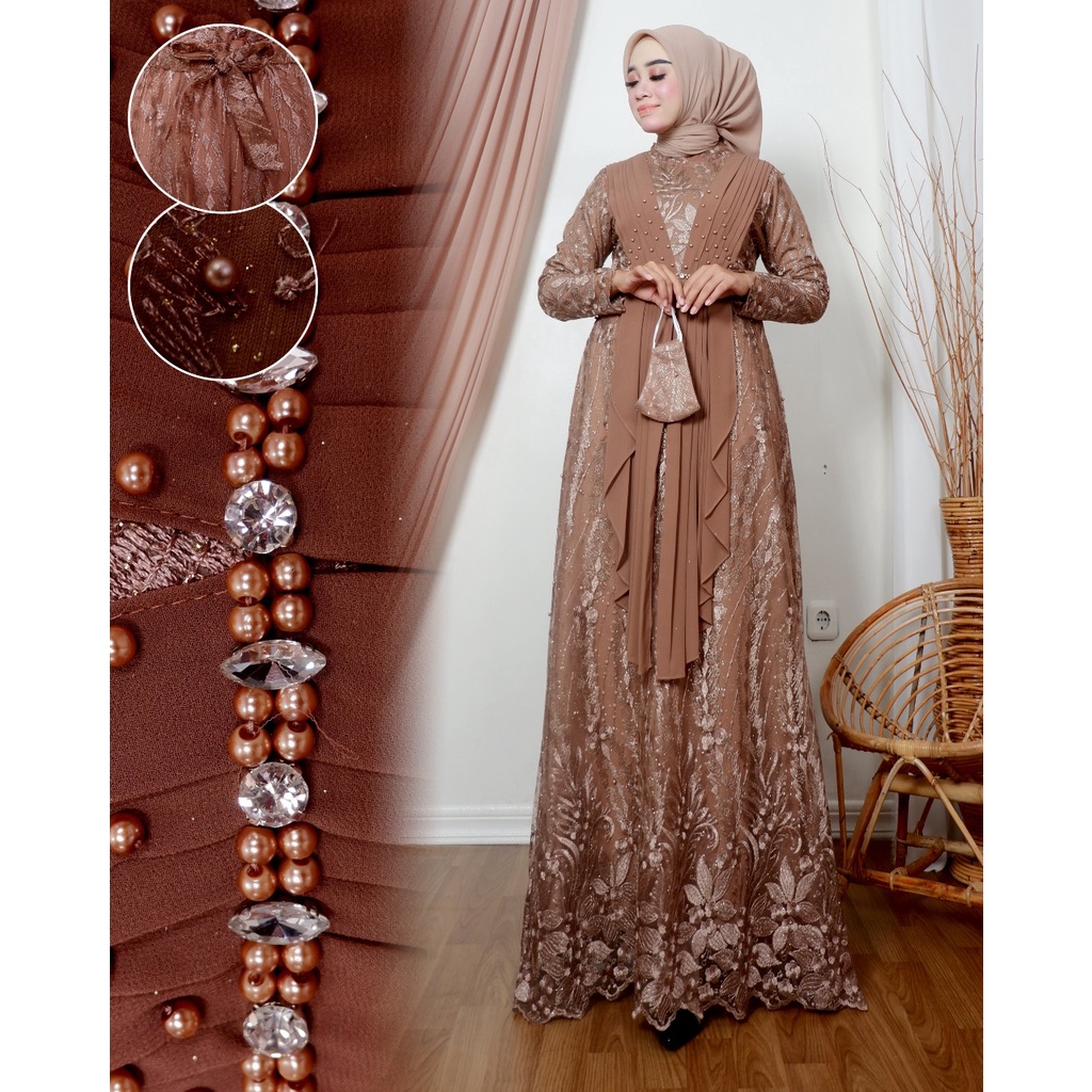 (COD) GAMIS TILE NAZWA/ GAMIS/ GAMIS TERBARU/ GAMIS PESTA/ GAMIS KONDANGAN/ GAMIS TILE/ GAMIS BRUKAT/ GAMIS BROKAT/ GAMIS PESTA TERBARU/ GAMIS BRUKAT TERBARU/ BAJU PESTA WANITA MUSLIM/ DRESS KONDANGAN/ KEBAYA MODERN/ GAMIS MEWAH HANANIA KEBAYA MODREN