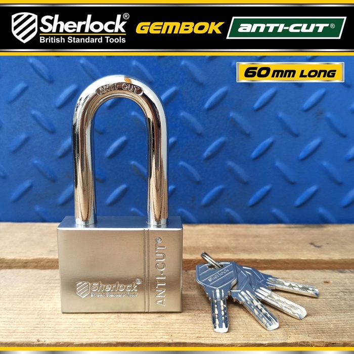 Gembok Original Sherlock Tools ANTI CUT 60 mm Panjang