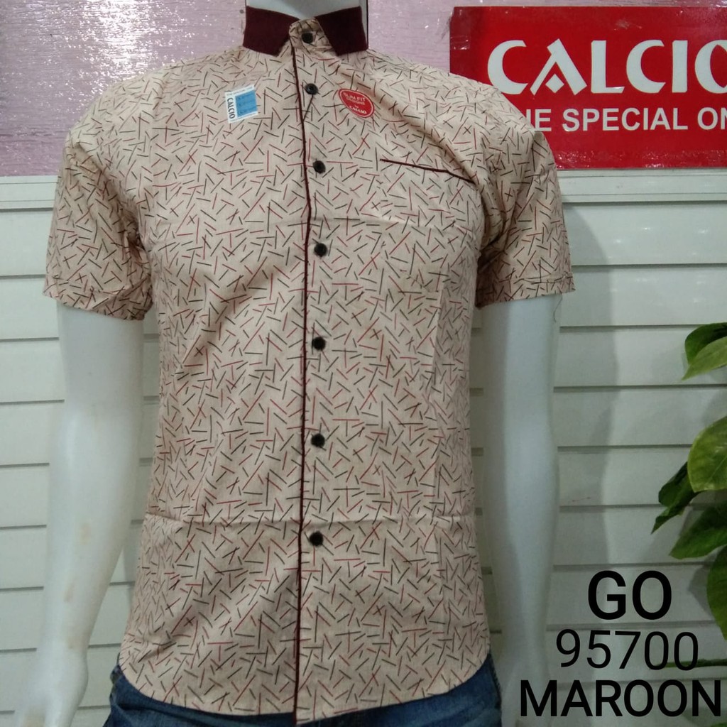 gof CALCIO SHIRT SLIMFIT Kemeja Cowok lengan pendek 100% original!