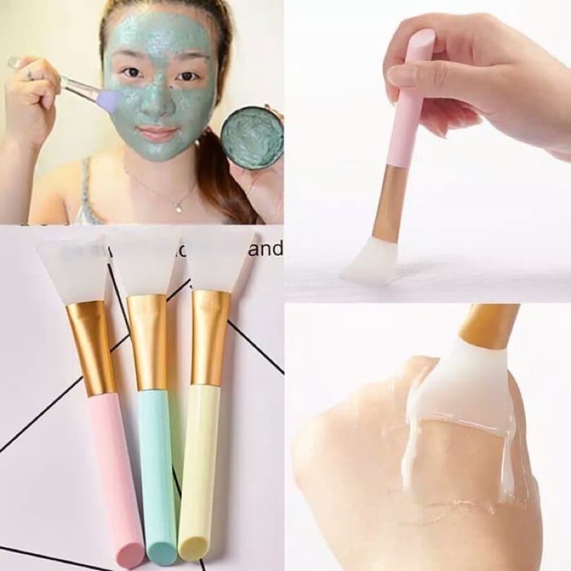 kuas spatula  Masker Silicon Makeup Kecantikan Skincare Wajah Perwatan wajah