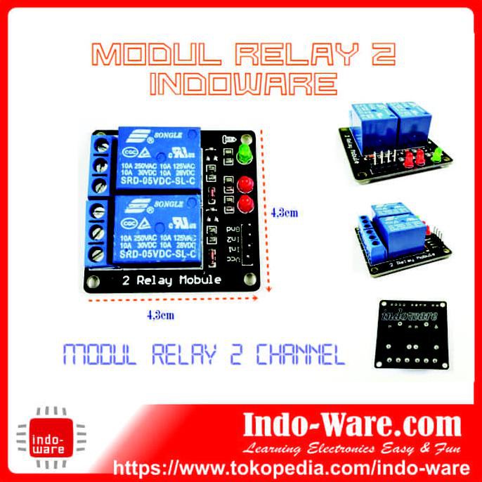 Modul Relay 2 Indoware Modul Relay 2 Channel invepow21 dijamin