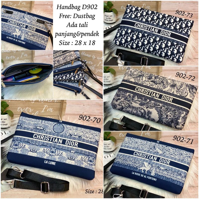 D902 cluctch handbag import uk.28x18cm ada tali panjang dan pendek