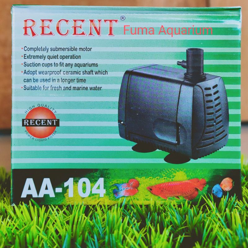 RECENT AA 104 Pompa Filter Aquarium Aquascape Hidroponik Low Watt Water Pump Power Head