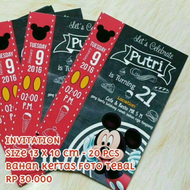 Jual Kartu Undangan Ulang Tahun - Birthday Invitation Card Indonesia