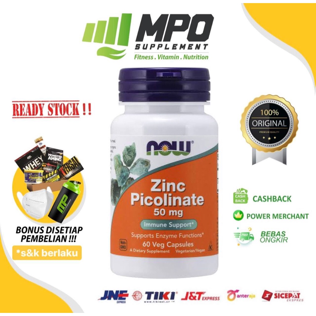 NOW Foods Zinc Picolinate 50 mg 60 caps Zinc Picolinate 50mg 60caps