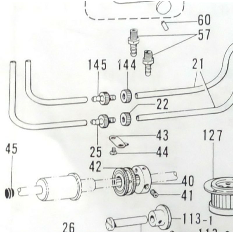 142750002 Dan 1427480002 Nut Dan Oil Tube Joint Brother LH4-B814