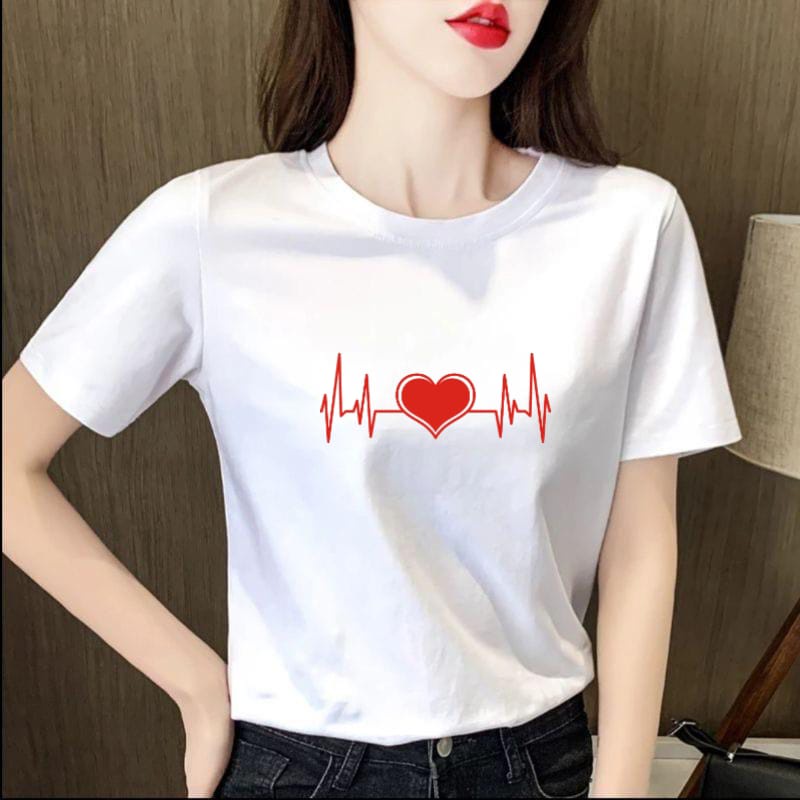 MUKZHOP / BAJU OBLONG ABG LOVE // baju kaos / lengan pendek / fashion cewek / terbaru