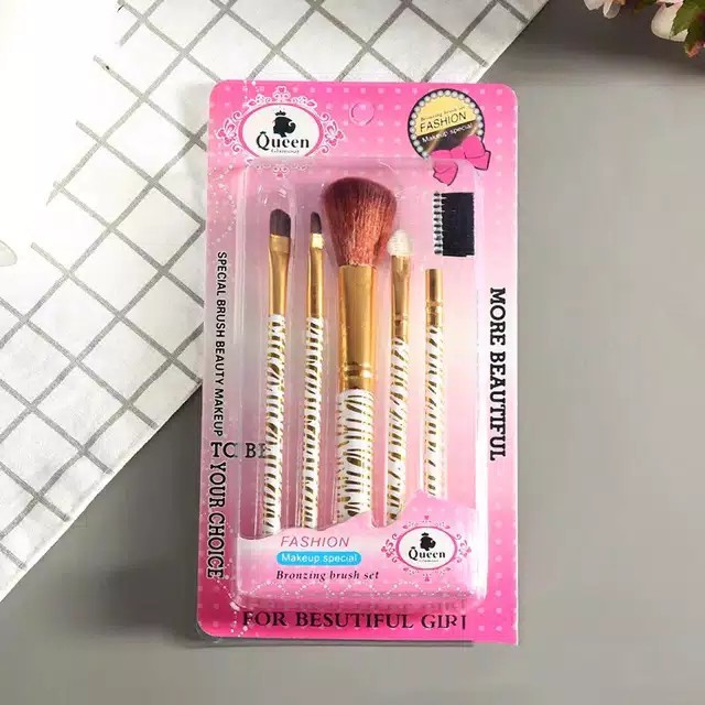 GM JK268 - 5in1 Set Brush Make up/ Kuas Kosmetik/ Alat Make up