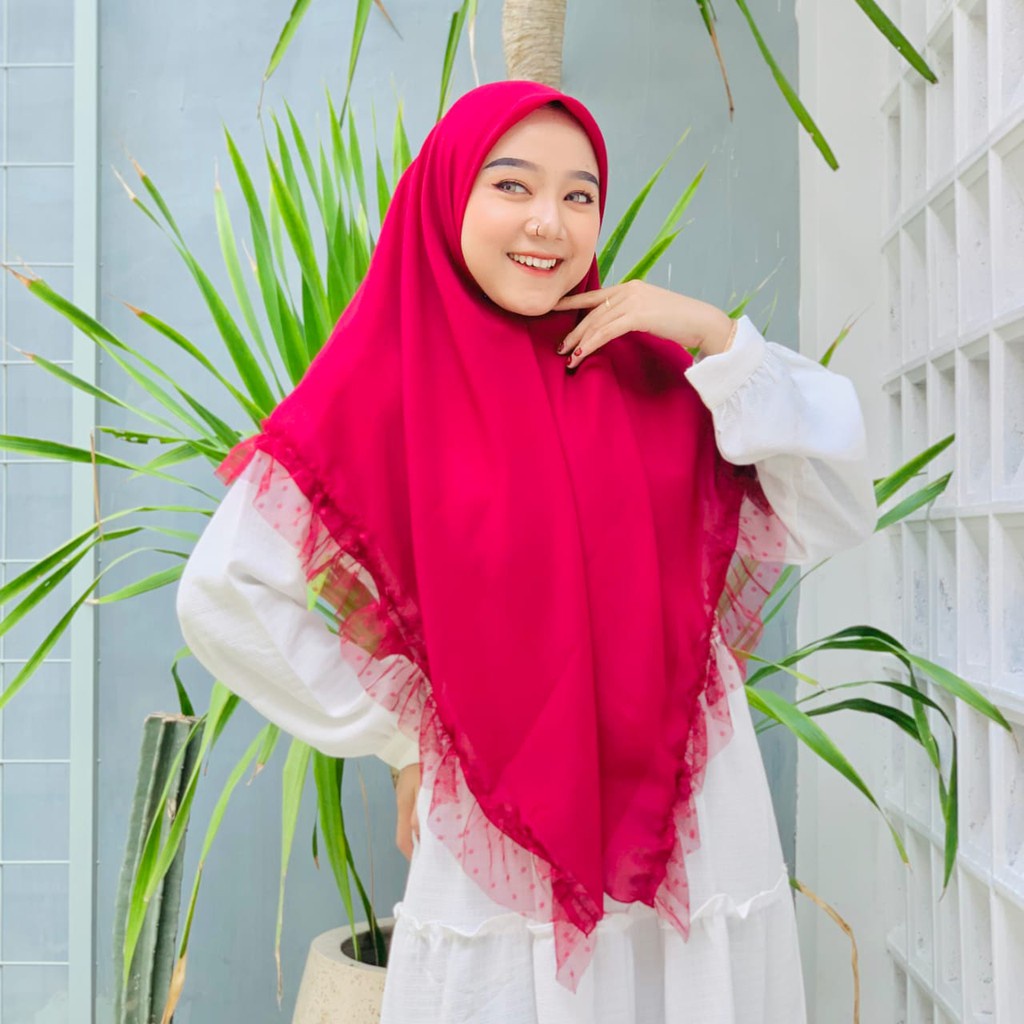 CHILOA  SEGIEMPAT TILE SQUARE HIJAB JILBAB KHIMAR KERUDUNG BERGO