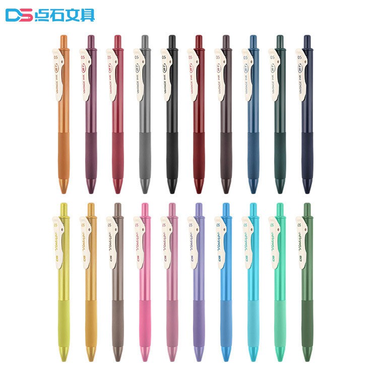 

DS Vintage Ink Series Retractable Gel Pen / Pulpen Tinta Warna