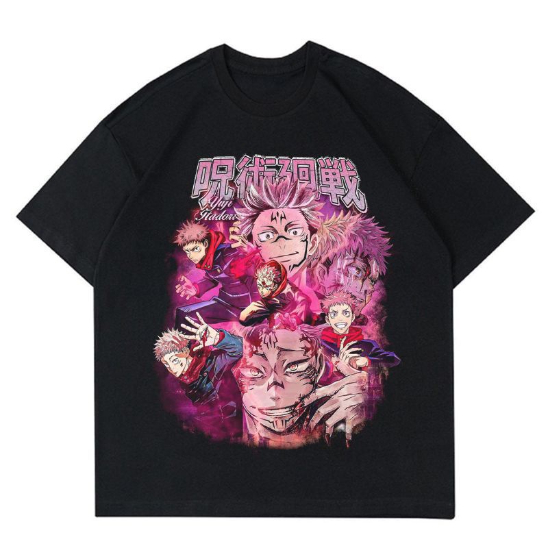 KAOS VINTAGE ANIME JUJUTSU KAISEN "ITADORI YUJI" | RAP TEE ANIME MANGA JAPAN | BAJU JUJUTSU KAISEN