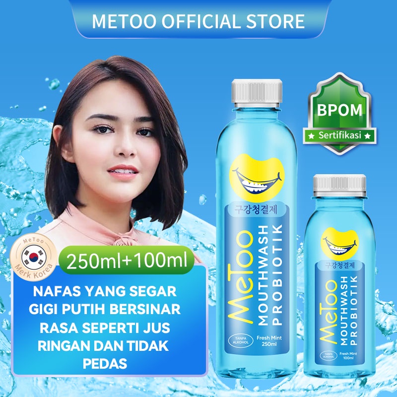READY! METOO OBAT KUMUR PROBIOTIK ASAL KOREA FRESH MINT MOUTH WASH OBAT KUMUR BY ME TOO METOO METO MITU100ML/250ML
