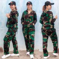 Setelan Baju Senam Zumba Loreng Army ZUmba PERSIT