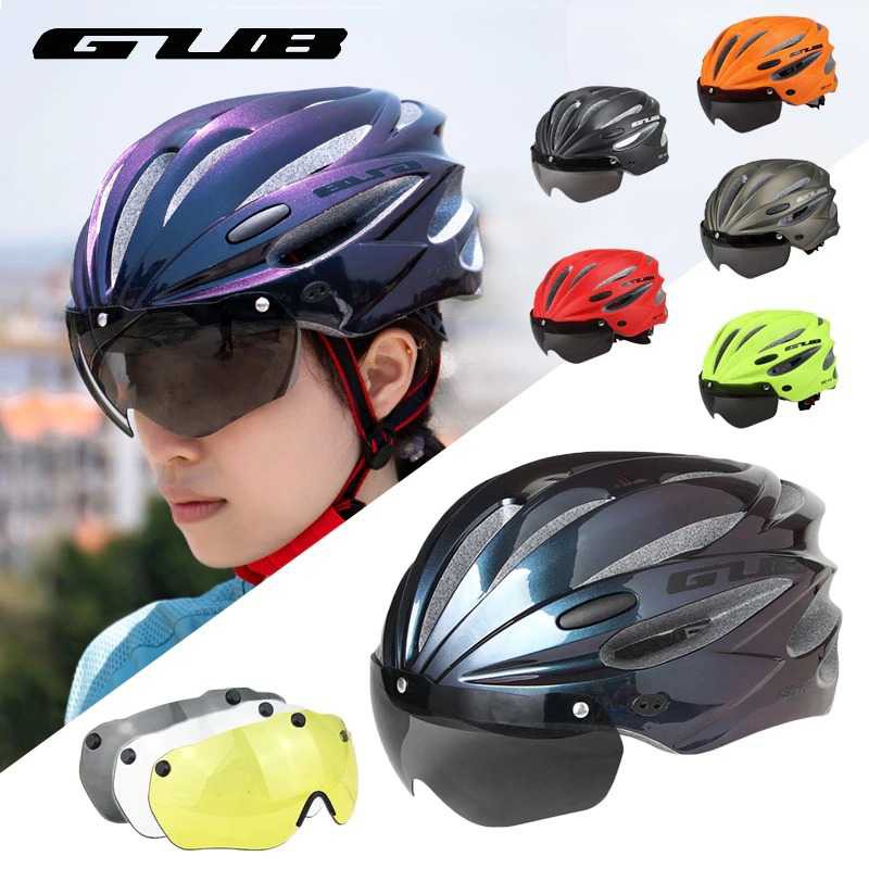 Helm Sepeda Pelindung Kepala Cycling Visor Aero Magnetic Lens Aksesoris Sepedah Helem Olahraga Speda