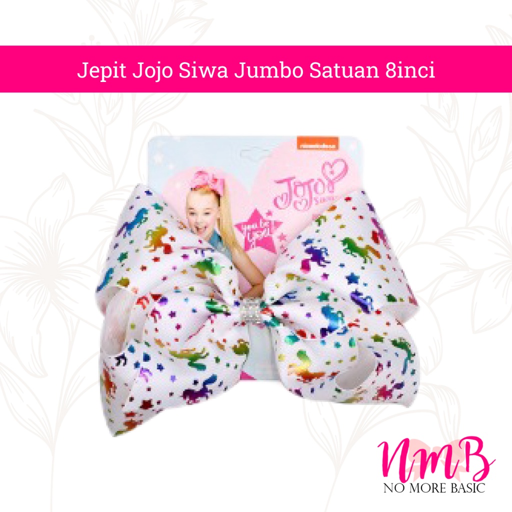 Jepit Jojo Siwa Jumbo Satuan 8inci Jepitan Rambut Anak Perempuan