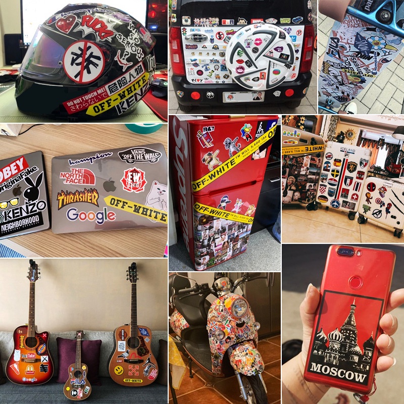 Zhang Leonardo DIY grafiti stiker stiker bagasi gitar stiker