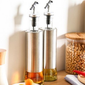 Botol Gula / Botol Minyak Olive Oil 300/500ml, lapis stainless steel Botol kecap tebal kaca