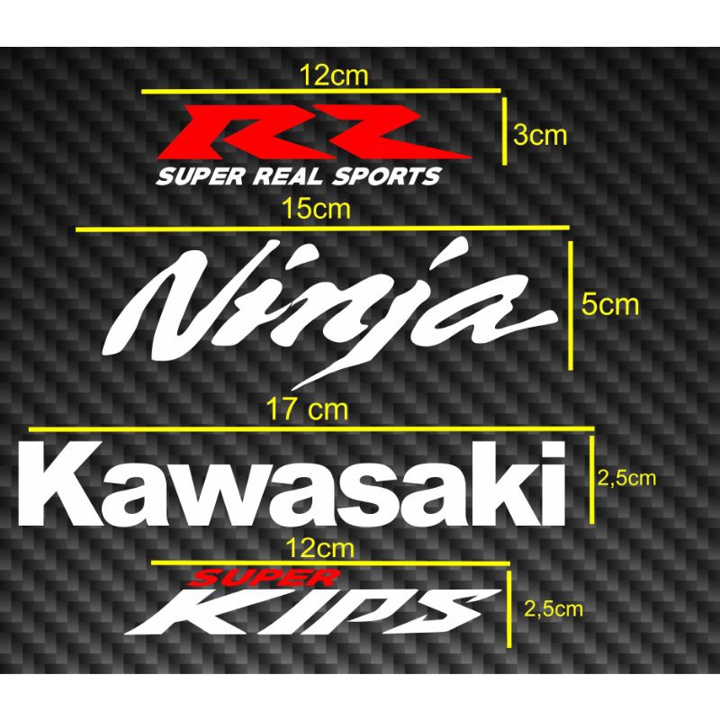 cutting stiker Kawasaki ninja rr/r satu set