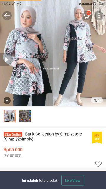 Atasan Batik Wanita Ppbtk07 Modern Batik Murah Cassual Atasanbatik Wanitabatik /atasanwanita...