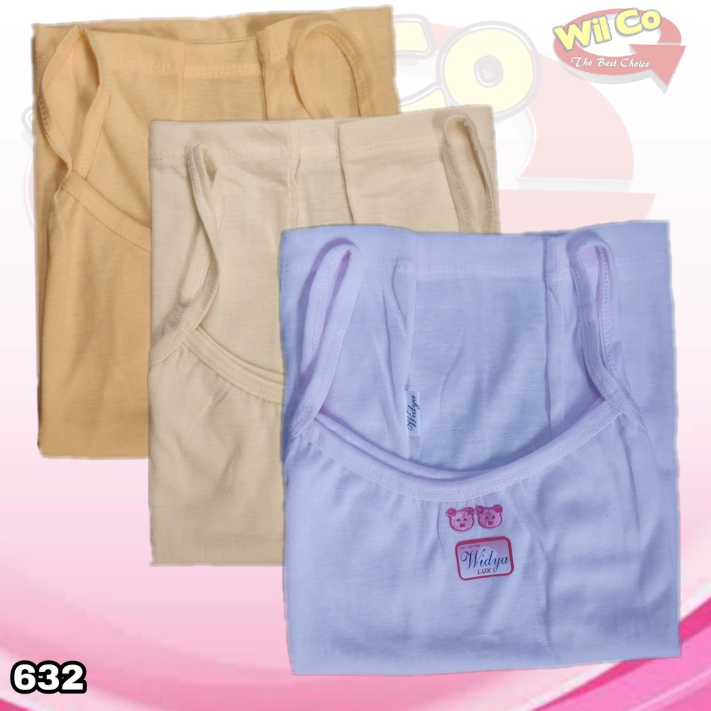K632 (1-3 pcs) Tanktop Kamisol Remaja Singlet Perempuan Tali Kecil Size M - XL