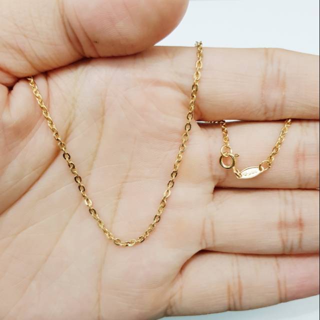 2.15 gr - Kalung Hollow Fancy 44 cm Emas Kadar 70% (16K) - HH