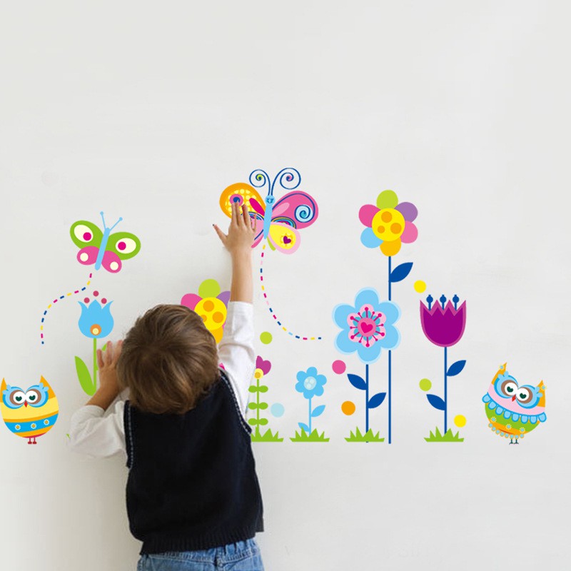 RELIZA WALLSTICKER BUNGA OWL KUPU BUTTERFLY ANAK KIDS JM5116 STIKER DINDING / WALL STICKER