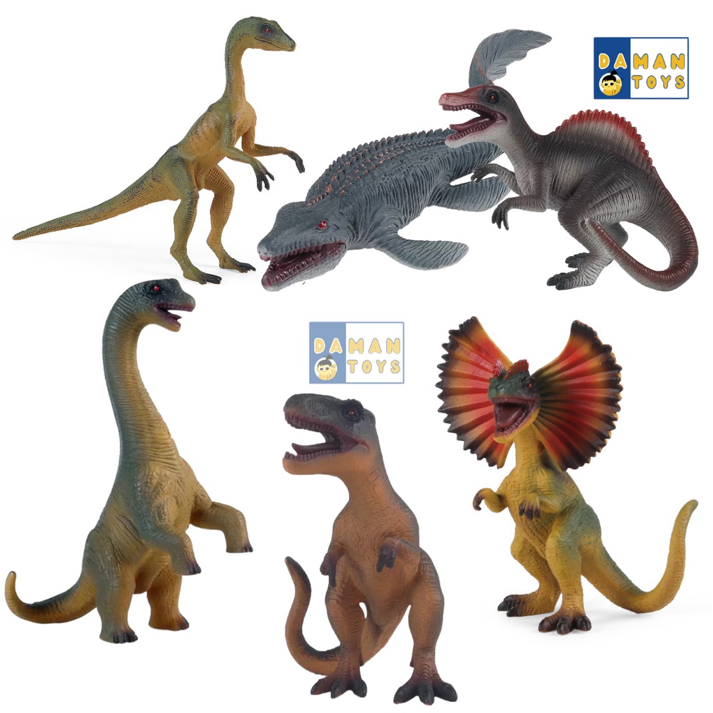 Mainan Dino Dinosaurus Pteranodon Mosasaurus Trex Spinosaurus Pajangan Koleksi Kualitas Bagus