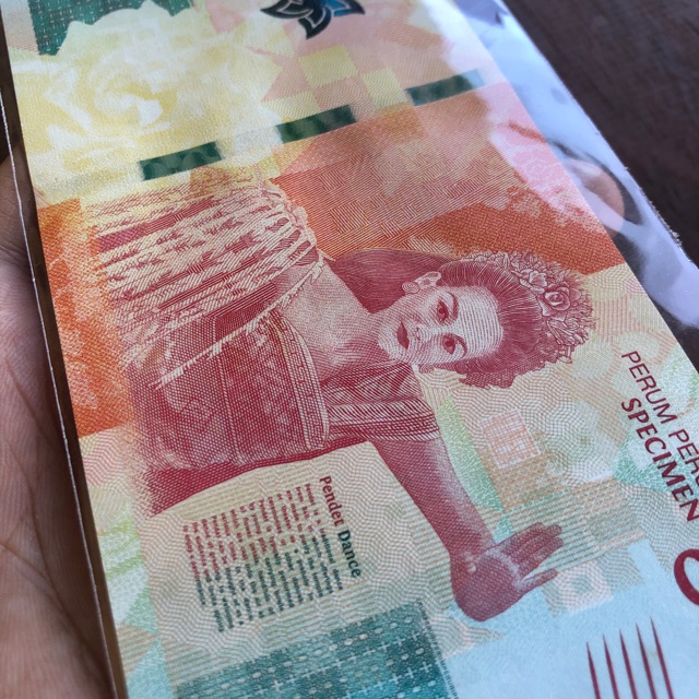 Uang Testnote Specimen Penari Pendet UNC ORIGINAL