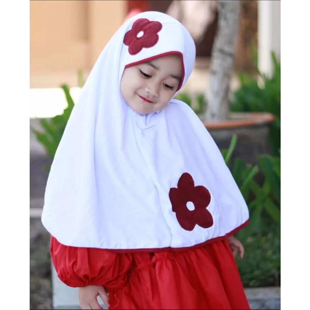 Jilbab Anak Instan Bergo Pad Tali Usia 3-8 Tahun Bahan Jersey Terbaru Termurah / Alody's Collection