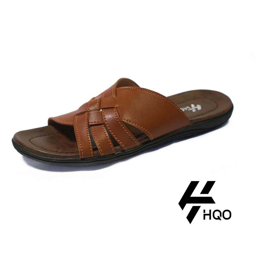 HQo Sandal Pria Terbaru / Sandal Pria Casual / Sandal Pria Kulit / Sandal Pria Murah / LEO