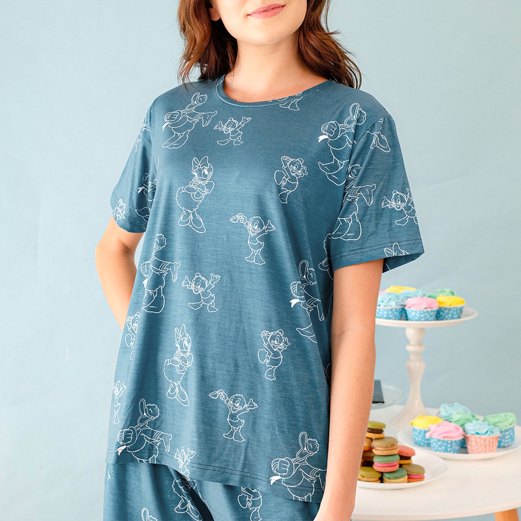 Cielyn X Never To Old - Wonderful Donald TENCEL™ Modal O-Neck Wanita Set