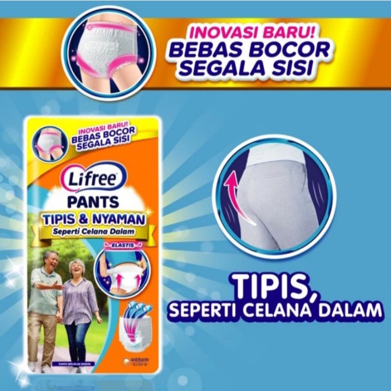 Popok Celana Lansia Dewasa Lifree Pants Tipis Light M20 M 20