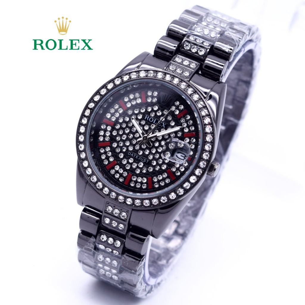 jam tangan wanita fashion Rolex balok diamond