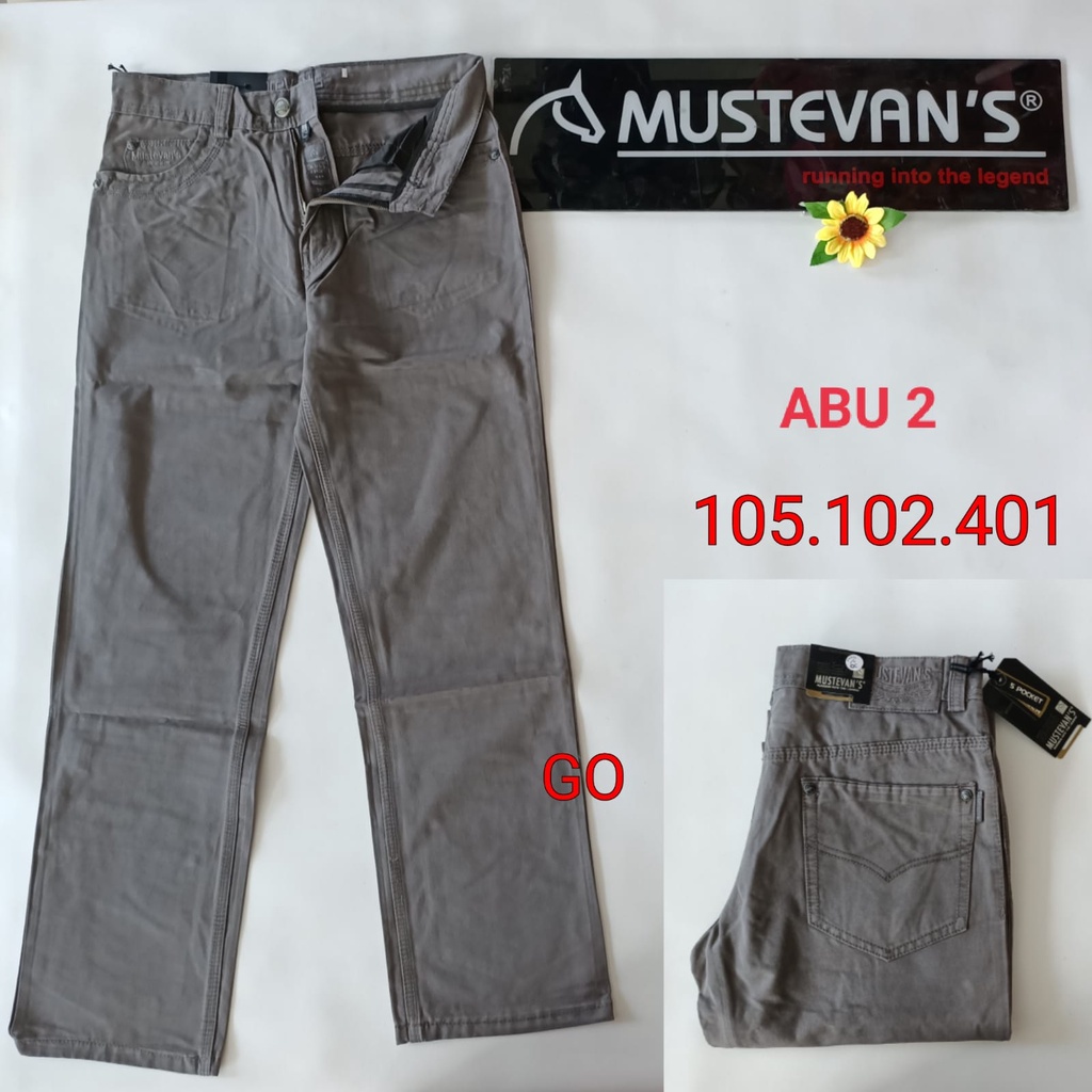 gof 33-38/3  MUSTEVANS CELANA POCKET Panjang Pria (Harga Promosi) Celana Casual Panjang Bahan Chinos Semi Import Halus