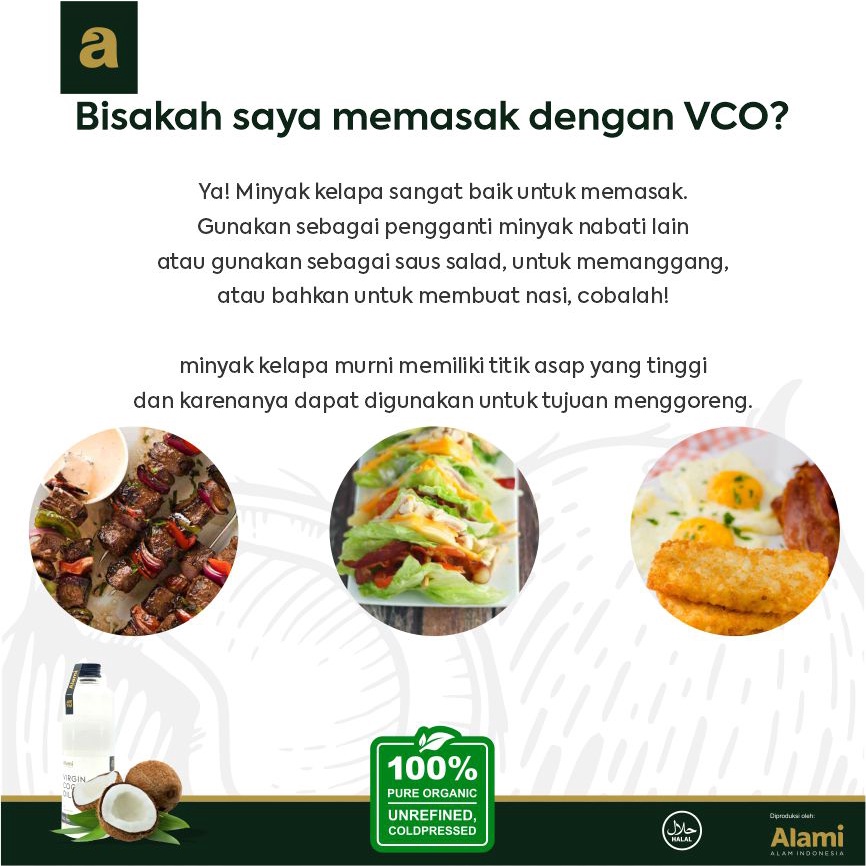 VCO virgin coconut oil 500 ml | minyak kelapa murni | 100% Organic | alami alam indonesia