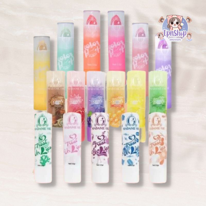 [BPOM] MADAME GIE COLOR POP LIP BALM FRUITY SERIES / MADAM GIE LIP BALM